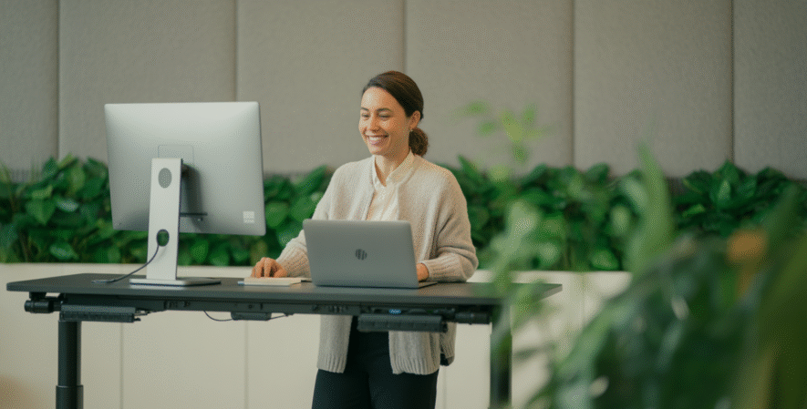 Mesas reguláveis e os fundamentos da postura híbrida: promovendo bem-estar e eficiência no ambiente corporativo