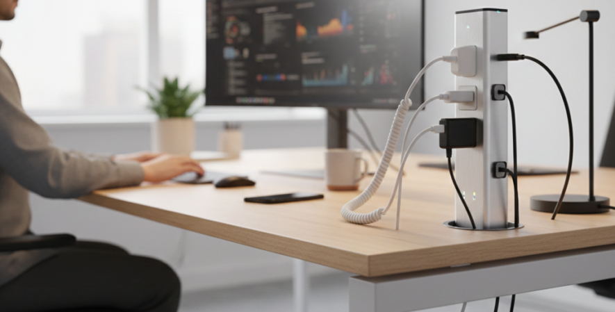 Infraestrutura Invisível: O Papel das Torres de Tomadas na Eficiência do Espaço Corporativo