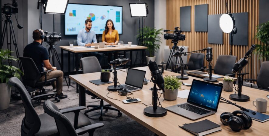 O escritório virou estúdio: como o mobiliário corporativo está se adaptando à era dos vídeos